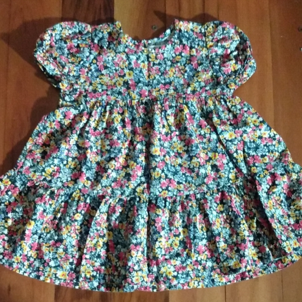 Old Navy 12-18 Months Girls Peplum Style Floral Ruffled & Flared Tunic Top